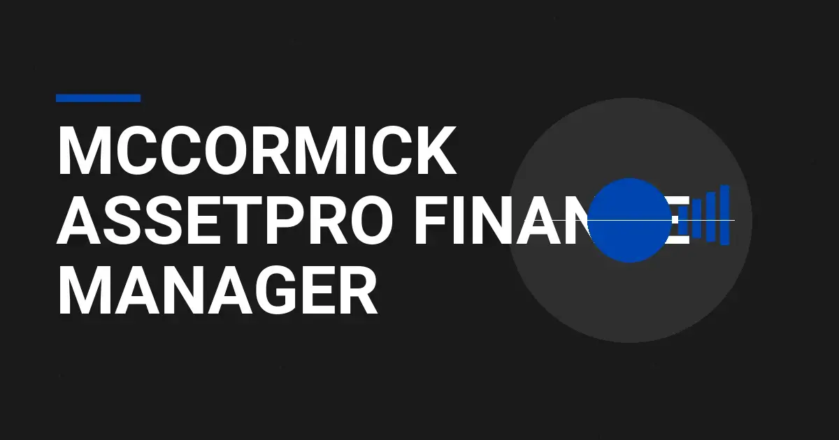Mccormick AssetPro Finance Manager