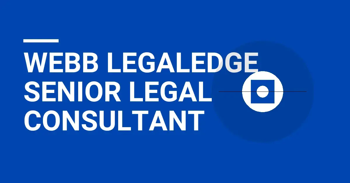 Webb LegalEdge Senior Legal Consultant