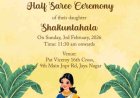 Half Saree Function Invitation Card Maker – Design with Tradition & Style