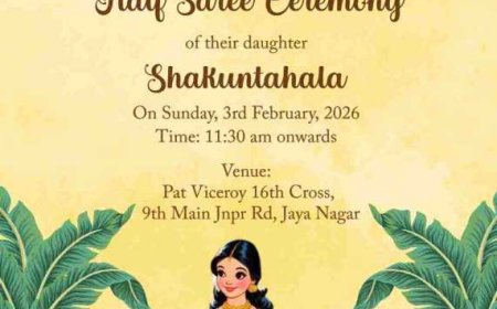 Half Saree Function Invitation Card Maker – Design with Tradition & Style